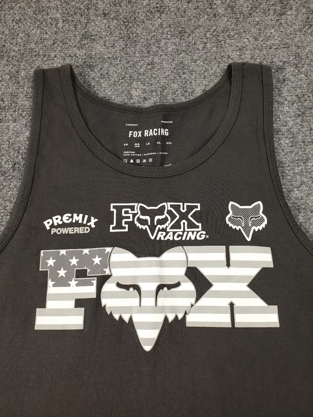 Fox Racing Tank Top Mens Medium Sleeveless T Shirt Spellout Logo Gray - Picture 4 of 7